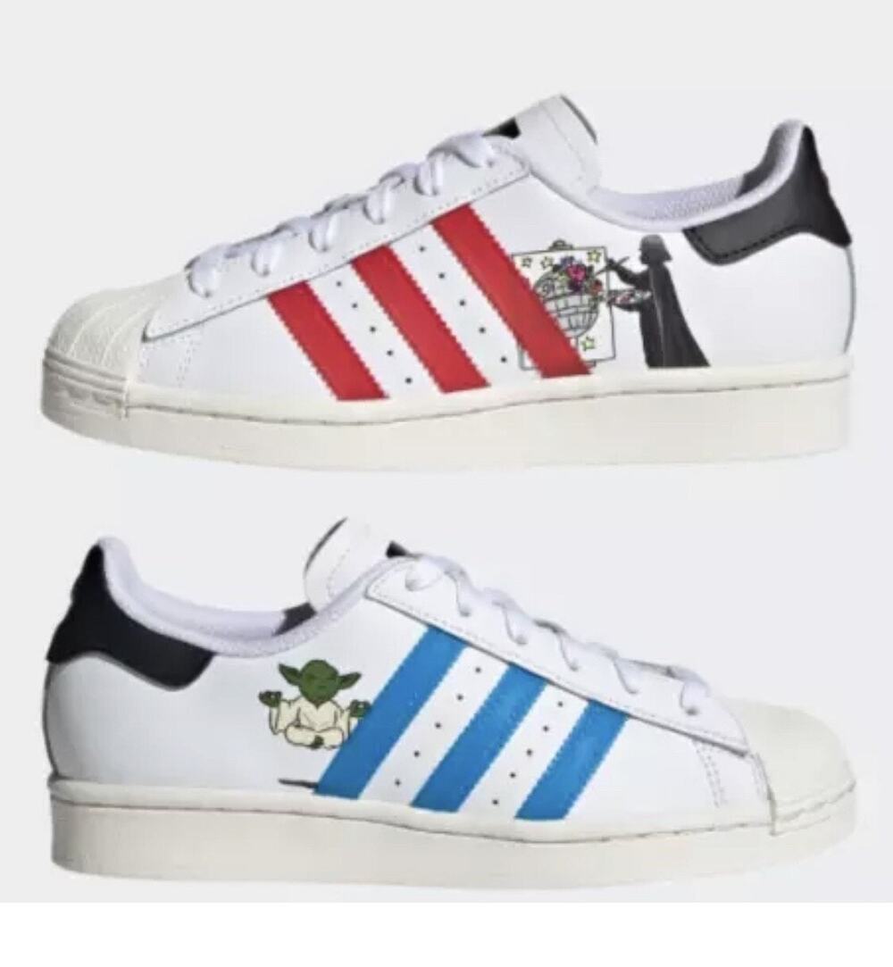 NWT Star Wars x adidas Disney Superstar New Hobbies Sneakers Yoda Darth Vader 5Y